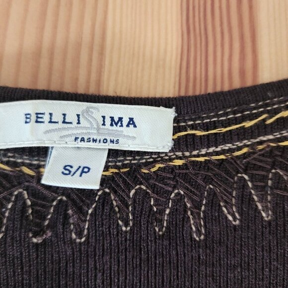 Women's Brown Beaded Cardigan Sweater Goblin Fairy Floral Whimsical 3/4 Sleeve S - Picture 8 of 12